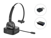 Conceptronic Polona Kabelloses Bluetooth-Headset Mit Ladedoc & Bluetooth Usb Audio Adapter