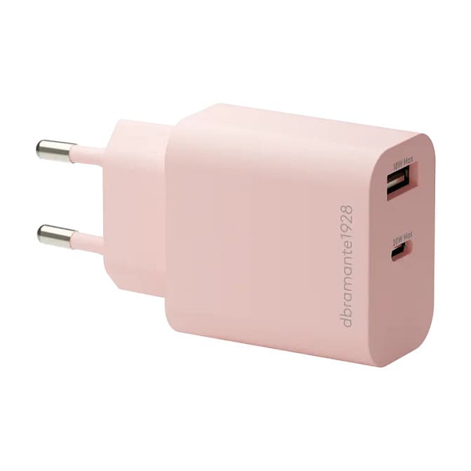 Dbramante1928 Re-Charge - Netzteil - 20 Watt - 2 Ausgabeanschlussstellen (Usb-C, Usb) - Pink - Europa