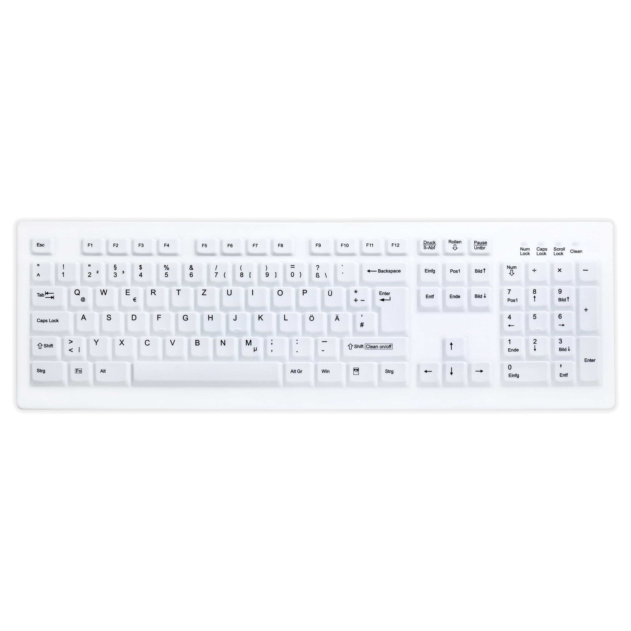 Cherry Aktive Key Wireless Hygiene Desktop Keyboard Sealed U