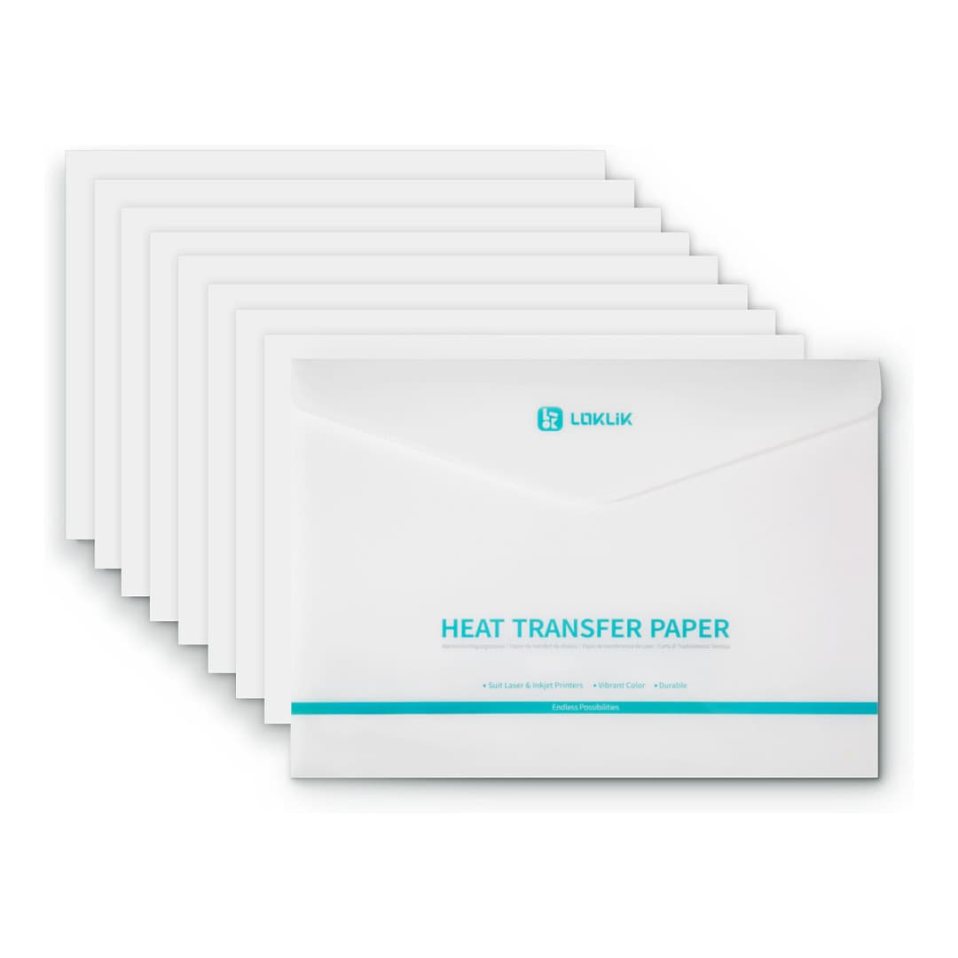 Loklik Transferpapierbogen - Hell - 8er-Pack