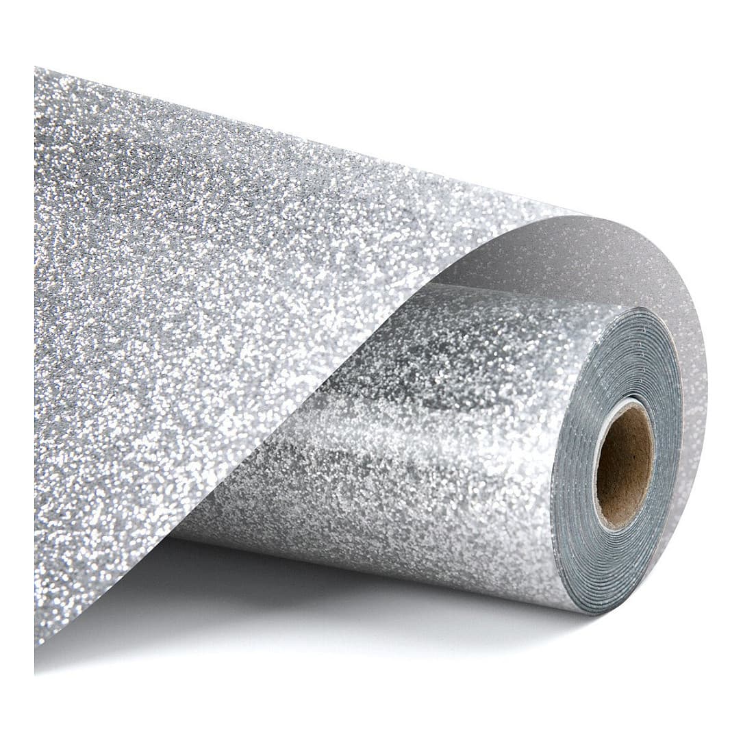 Loklik Plotterfolie Glitzer - Silber - 30,5 X 90 Cm