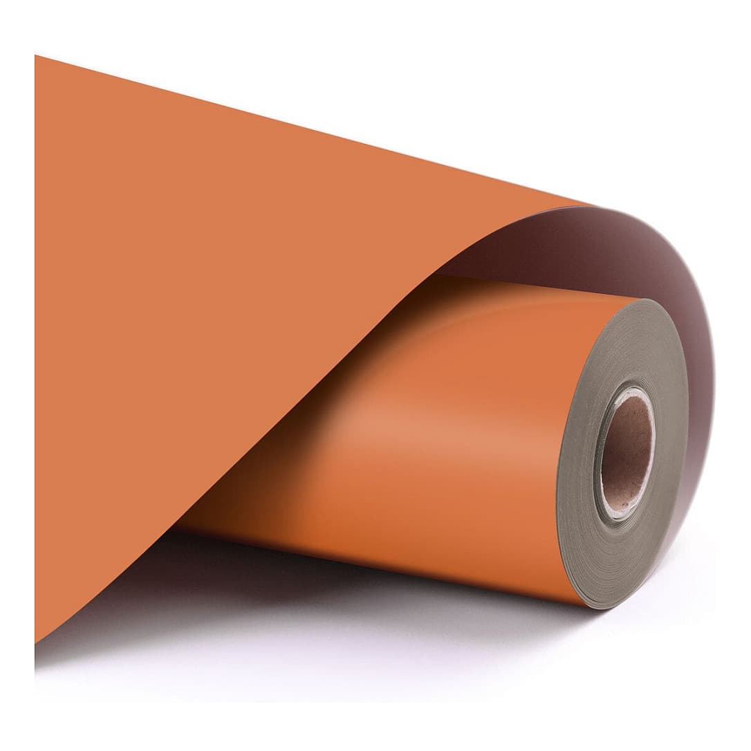 Loklik Permanent Haftende Vinylfolie Matt - Orange - 30,5 X 180 Cm