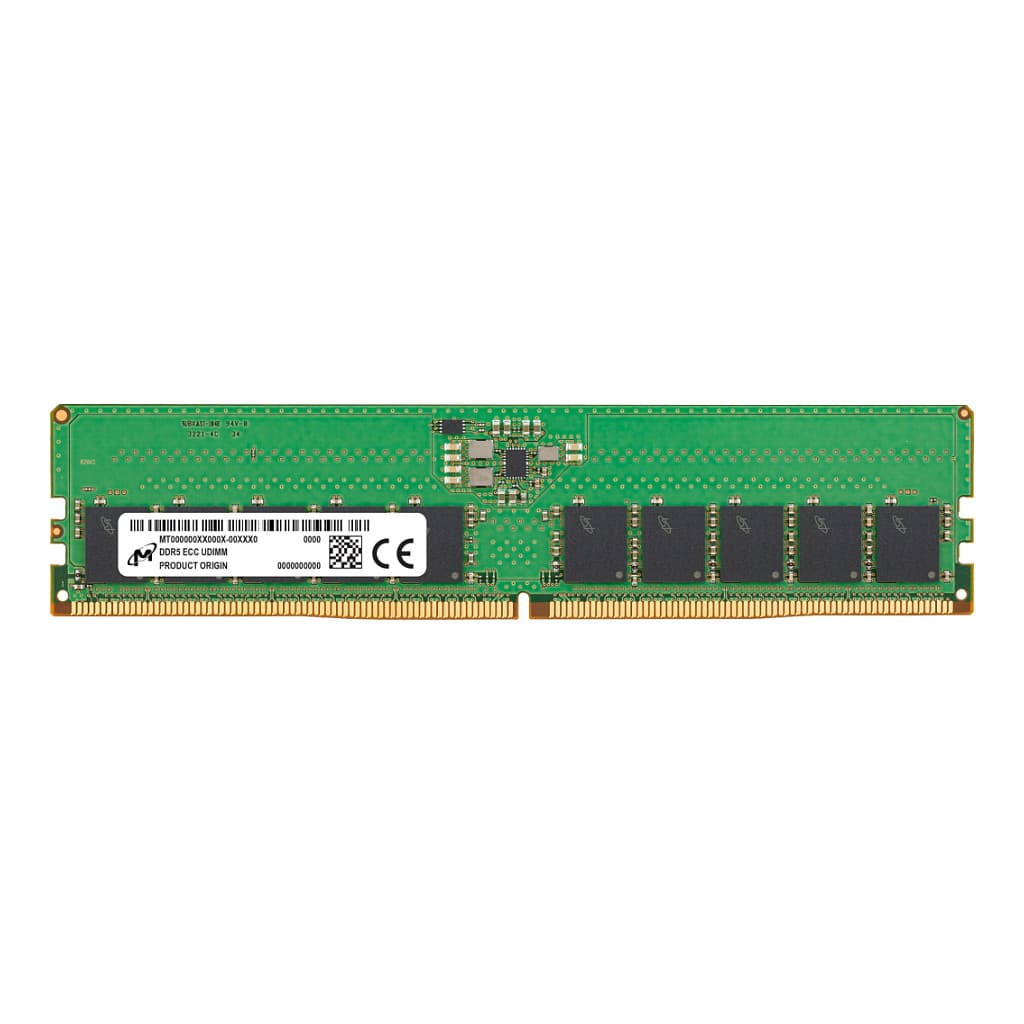 16gb Micron Server Memory Module Udimm/Ecc 5600 Mhz Cl 46 1.1 V