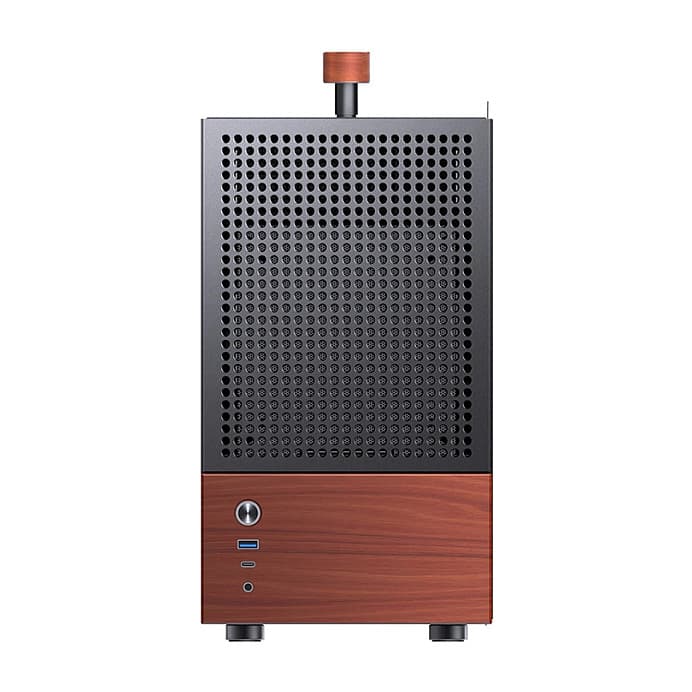 Jonsbo T6 Pc Gehäuse, Mini-Tower, Mini-Itx, Tempered Glass, Holz - Schwarz