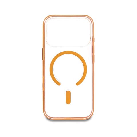 Schutzhülle Für Iphone 17 Pro Kompatibel Mit Magsafe Transparent-Orange
