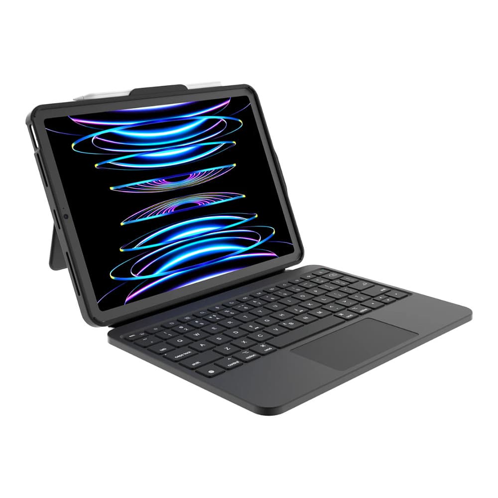 Deqster Tastaturhülle Prime Keyboard Für Ipad Air 13"" (M2 / M3) Plug And Go Über Usb-C, Spritzwassergeschütztes Design, 2x Usb-C-Anschlüsse, Stift