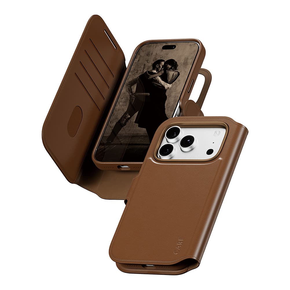 Care By Panzerglass Tango 2-In-1 Wallet Case Braun M. Magsafe Iphone 17 Pro