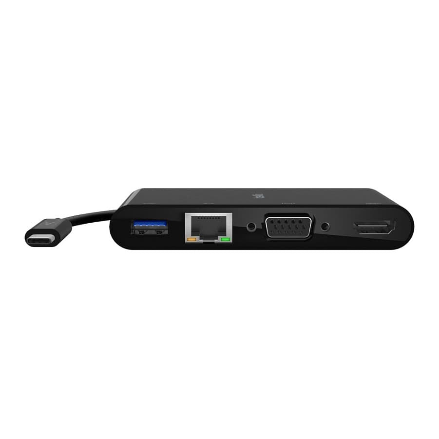 Belkin Usb-C Auf Gigabit-Ethernet/Hdmi/Vga/Usb-A-Adapter, Blk