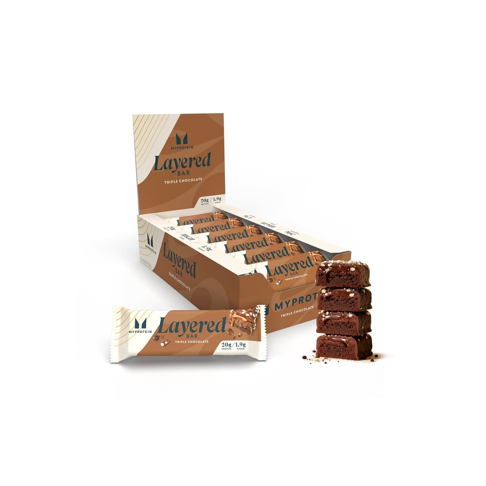 Layered Protein Bar - 12 X 60g - Triple Chocolate Fudge