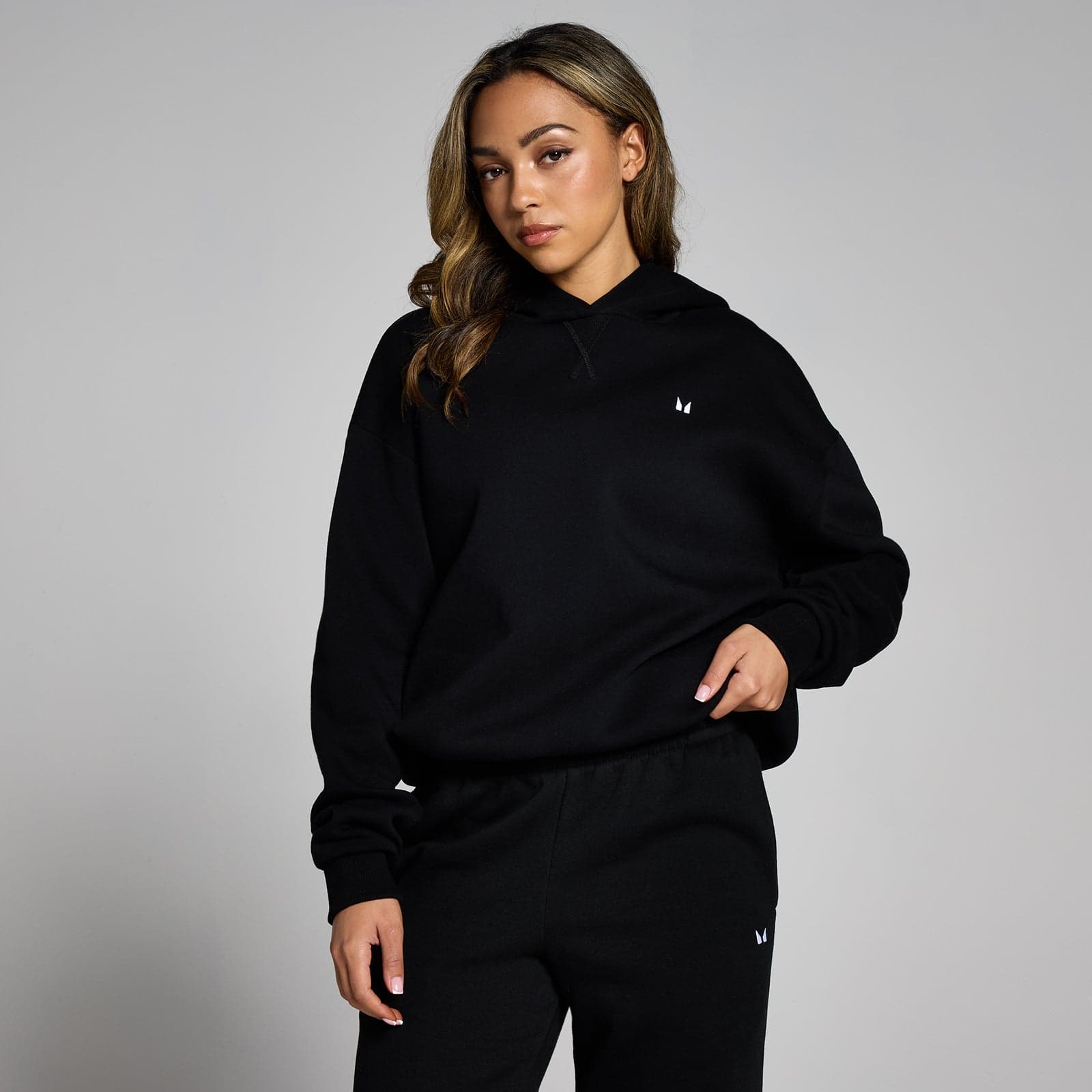 Mp Damen Basics Oversize-Kapuzenpulli – Schwarz - Xs