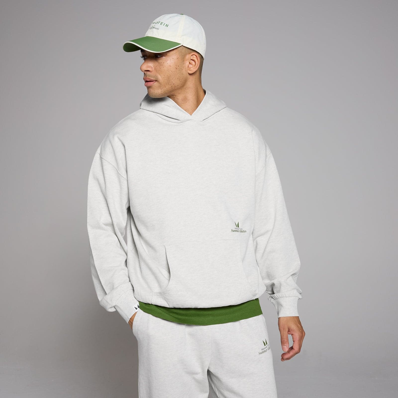Mp Lifestyle Oversized Kapuzenpullover – Hellgrau - Xxs-Xs
