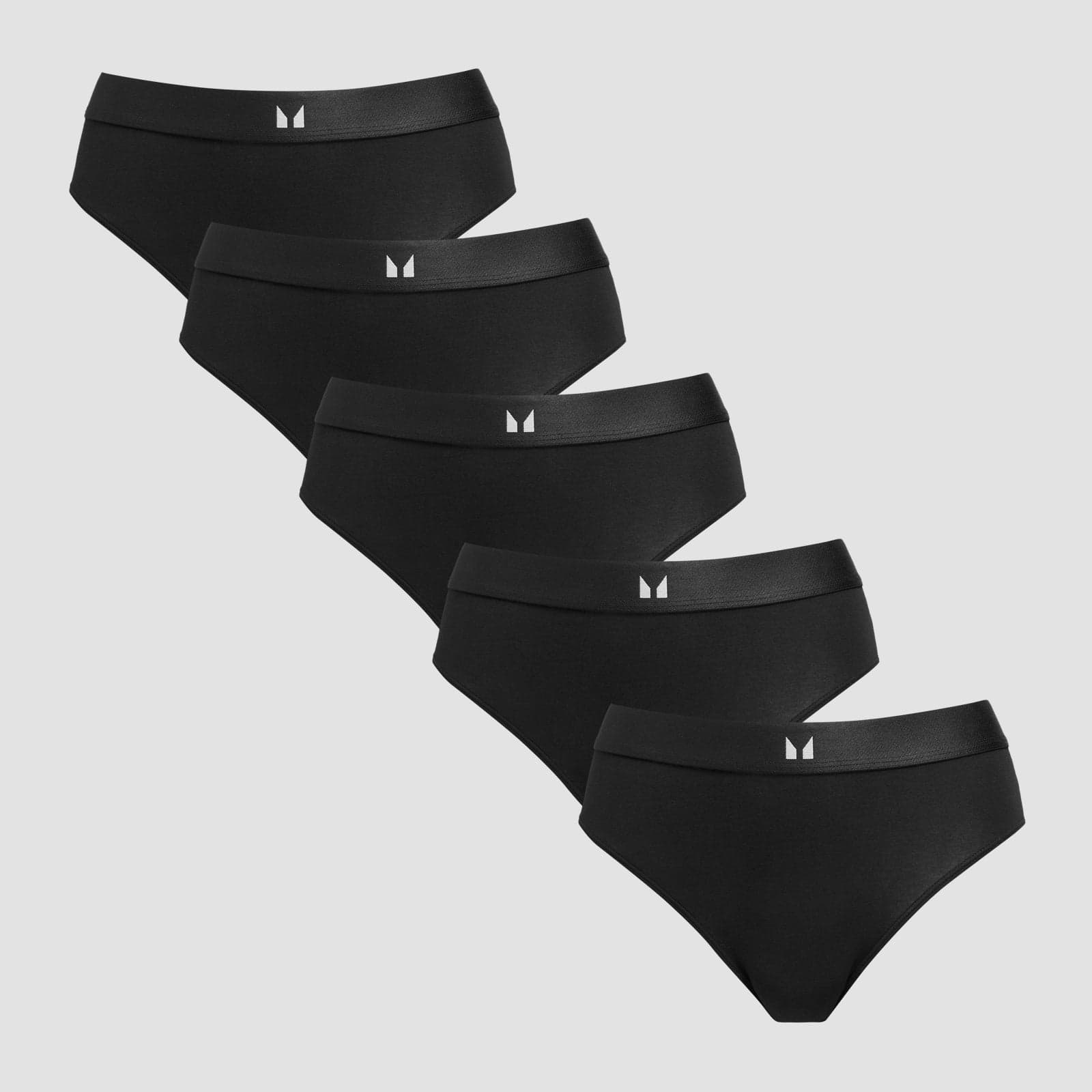 Mp Women'S Mid Rise Bikini Brief (5 Pack) - Black - M