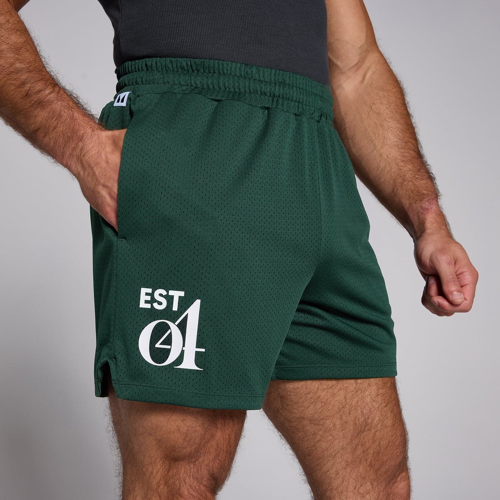 Mp Herren Netz-Shorts – Dunkles Smaragdgrün - L