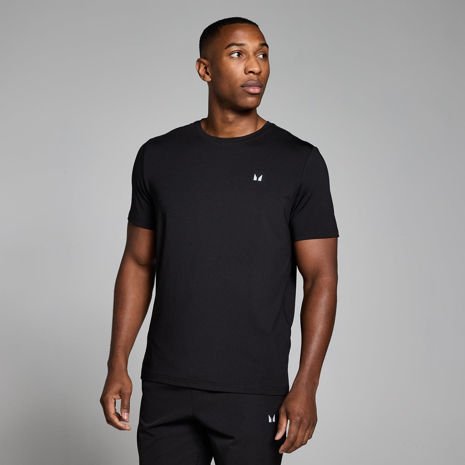 Mp Herren Active Gridded T-Shirt - Schwarz - Xs