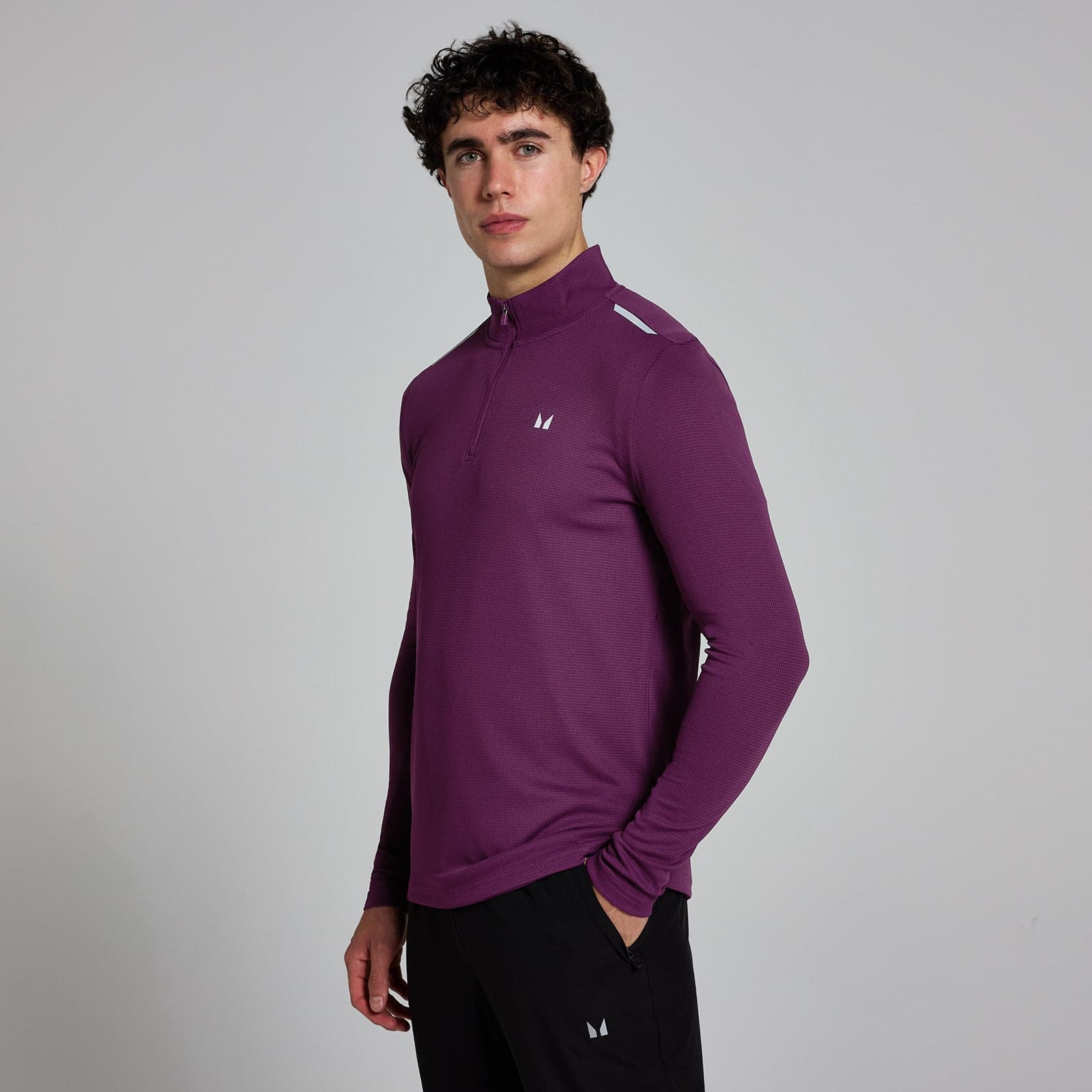Mp Herren Active Top Mit 1/4-Reißverschluss – Violett - S