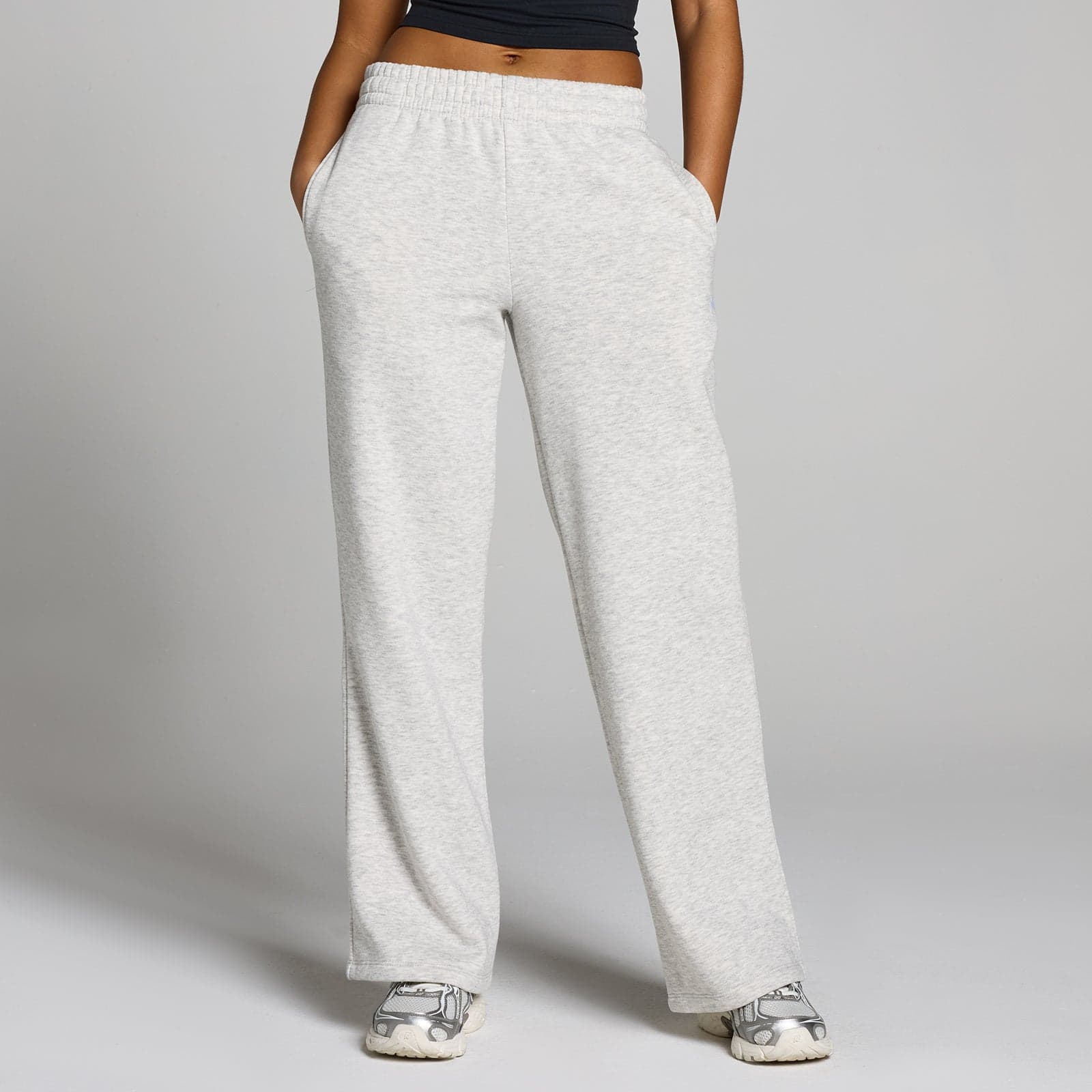 Mp Damen Basics Gerade Jogginghose - Hellgrau Meliert - Xs