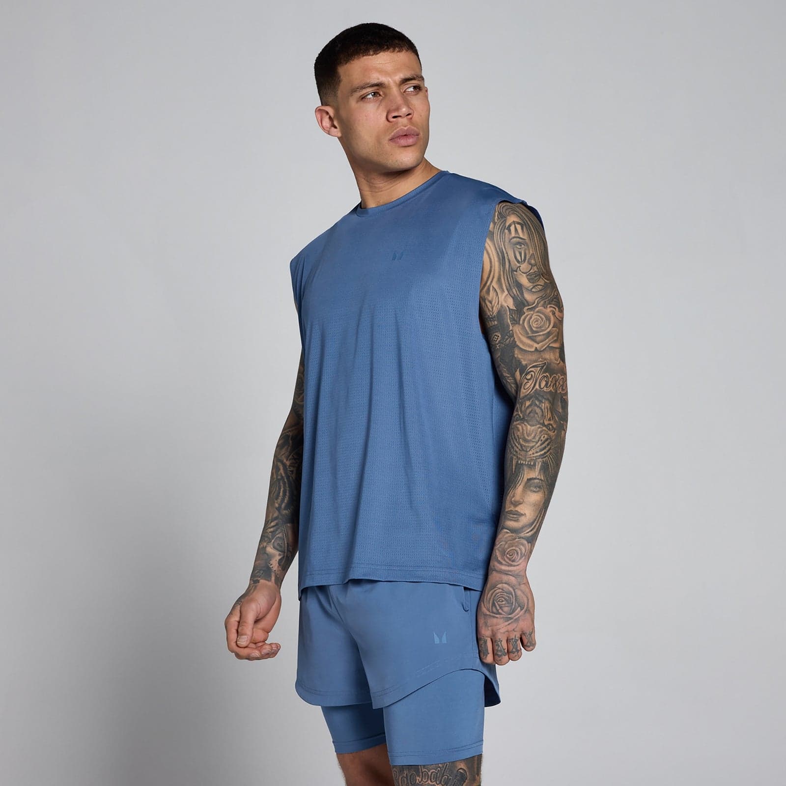 Mp Hybrid Oversized-Mesh-Tank Für Herren – Slate Blue - S