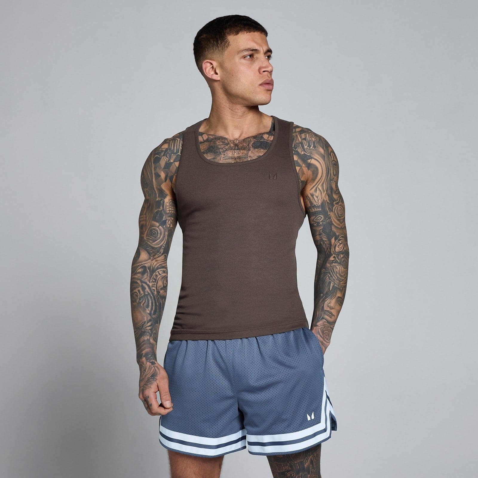 Mp Lift Ribbed Muscle Fit Vest Für Herren – Schokolade - Xl
