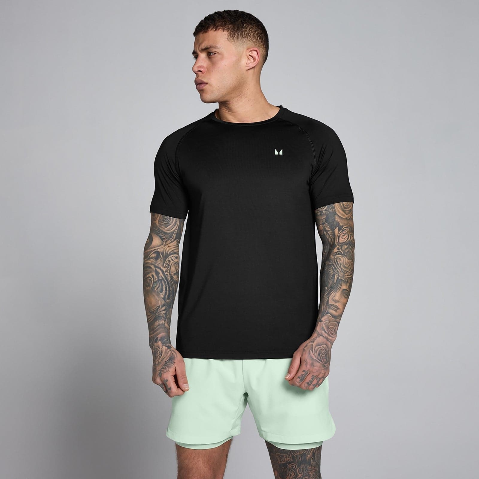 Mp Herren Training T-Shirt - Schwarz / Hellgrün - Xxl
