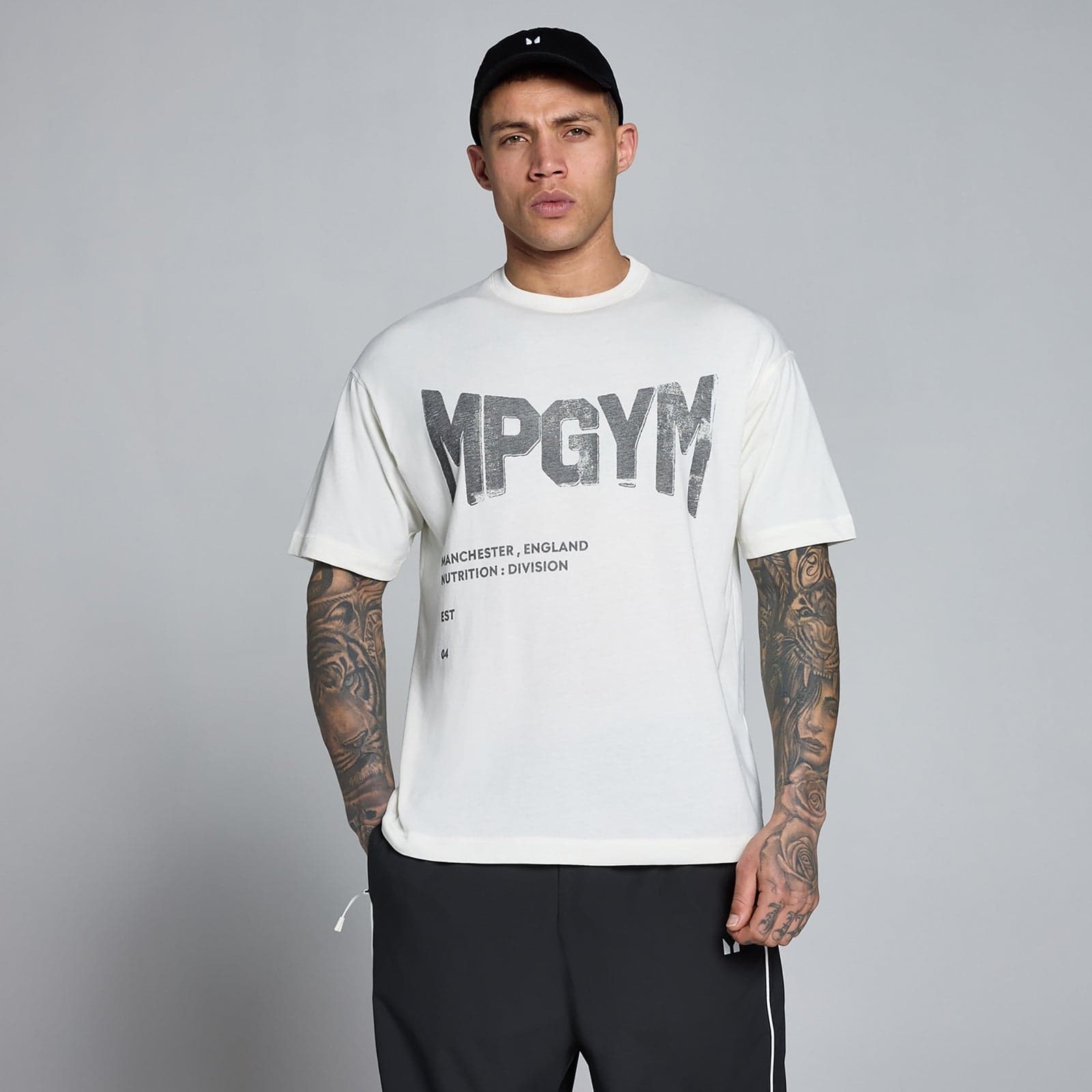 Mp Herren Lift Burnout Baumwolle Grafik-T-Shirt - Retro Weiß - M