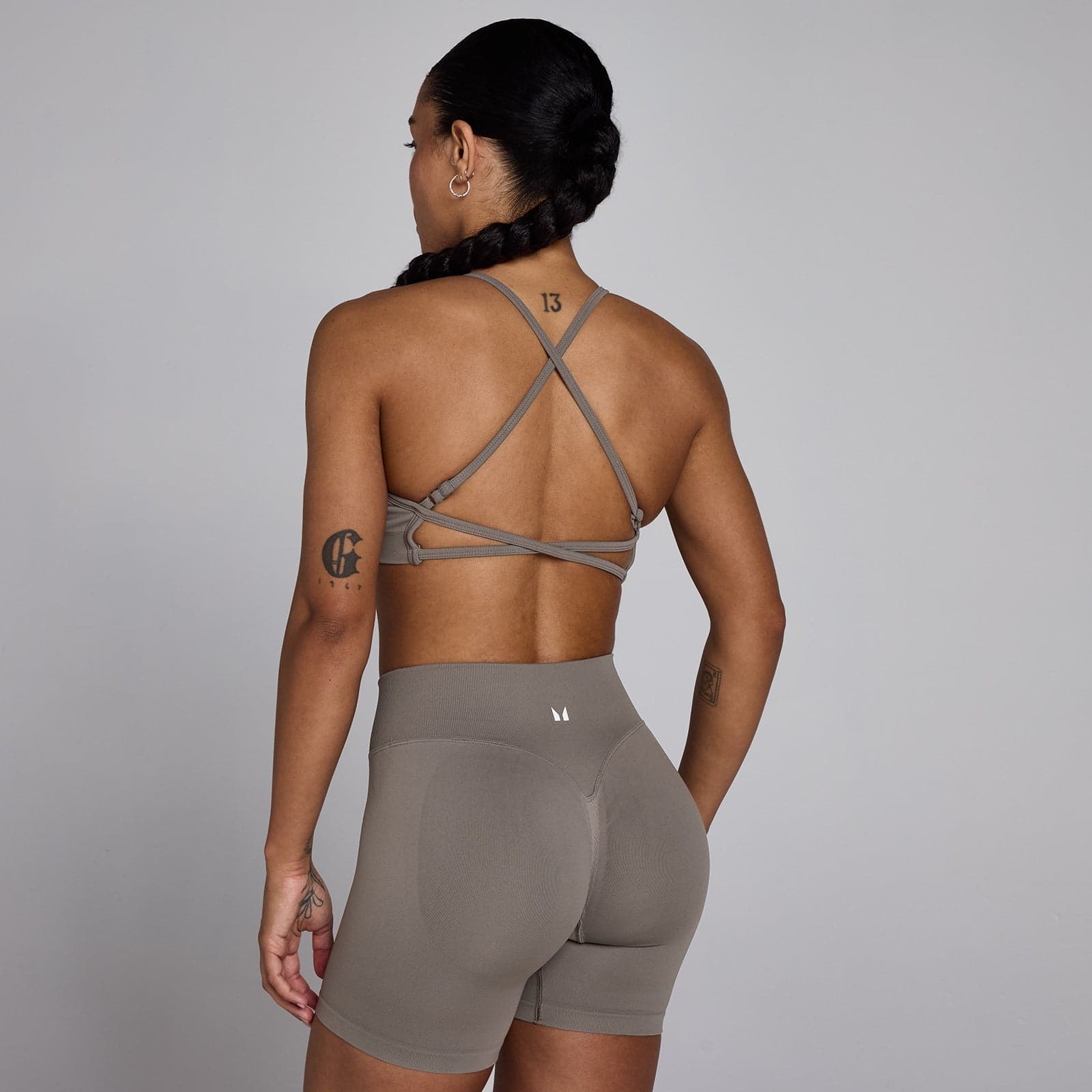 Mp Women'S Lift Seamless Strappy Bra - Dark Truffle - Xl