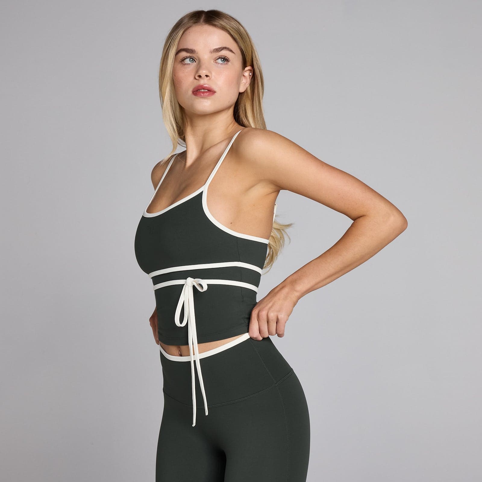 Mp Damen Tempo Contrast Tie Top - Schwarz Verwaschen - Xxl