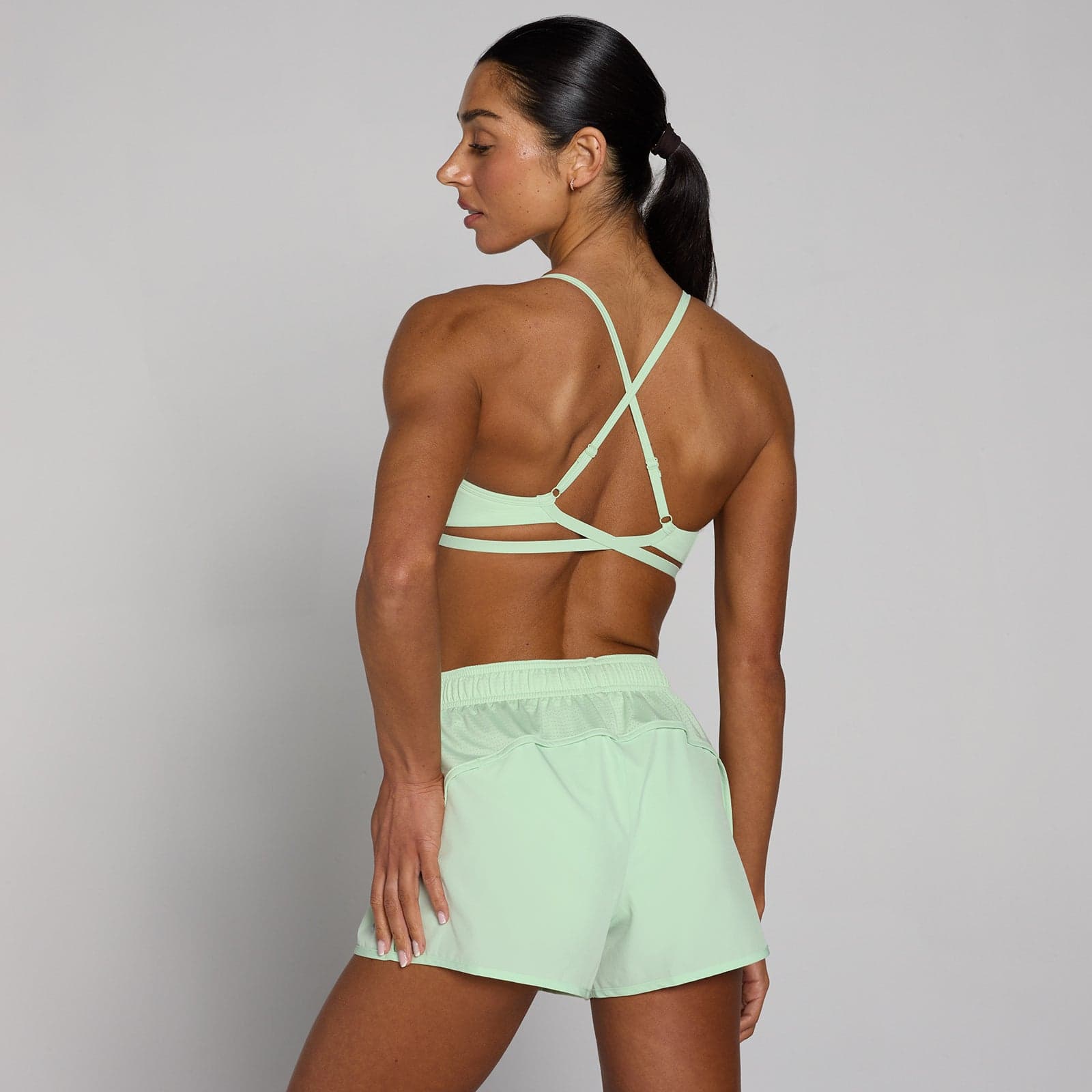 Mp Damen Tempo Verstellbarer Sport-Bh Mit Überkreuzten Trägern - Hellgrün - Xl