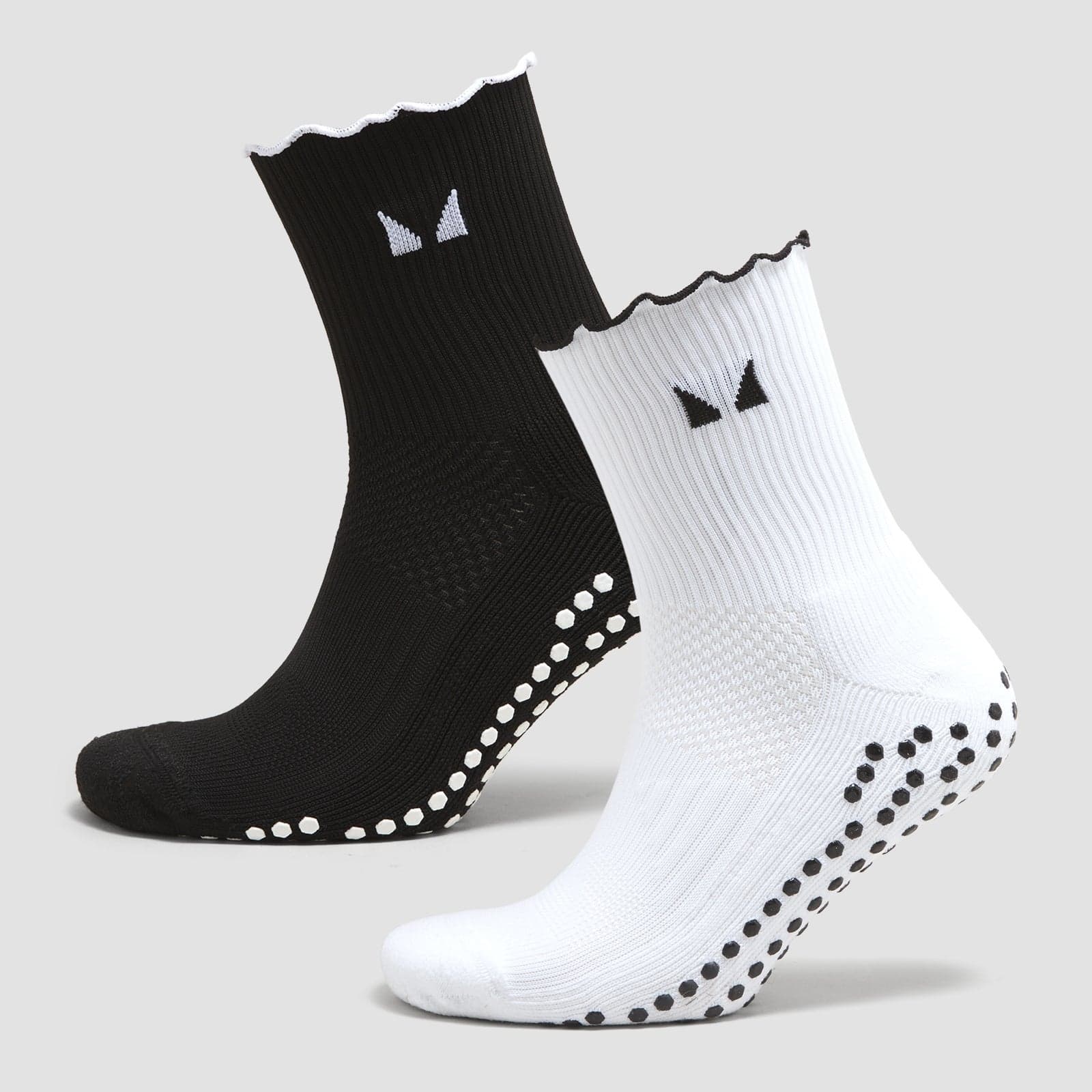 Mp Frilly Pilates-Socken (2er-Pack) - Schwarz/Weiß - Uk 9-11