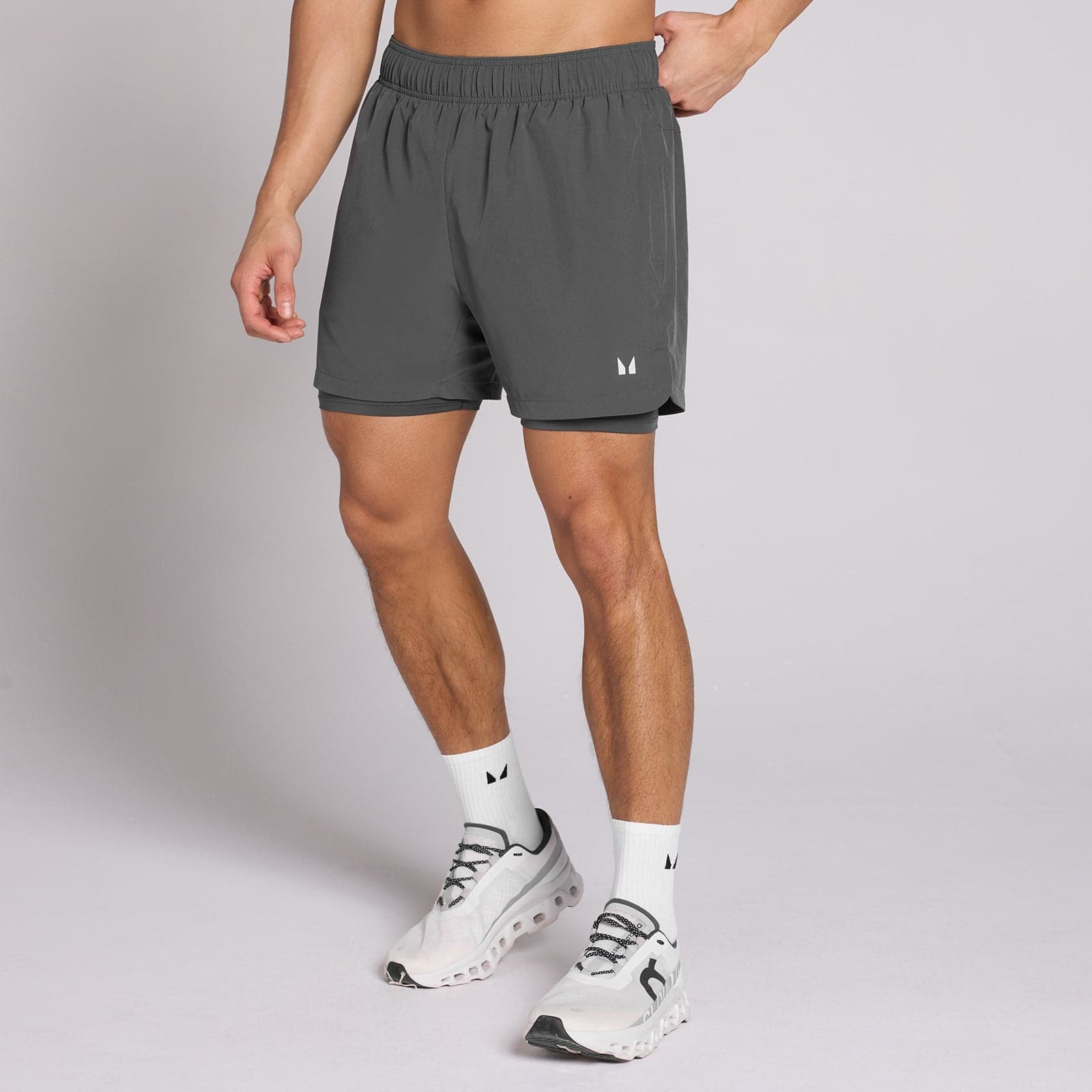 Mp Men'S 5 2-In-1 Training Shorts - Dark Grey - Xxl