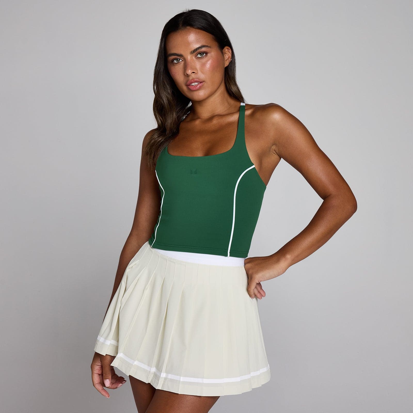 Mp Damen Tempo Contrast Strappy Racerback Top - Renngrün - Xl