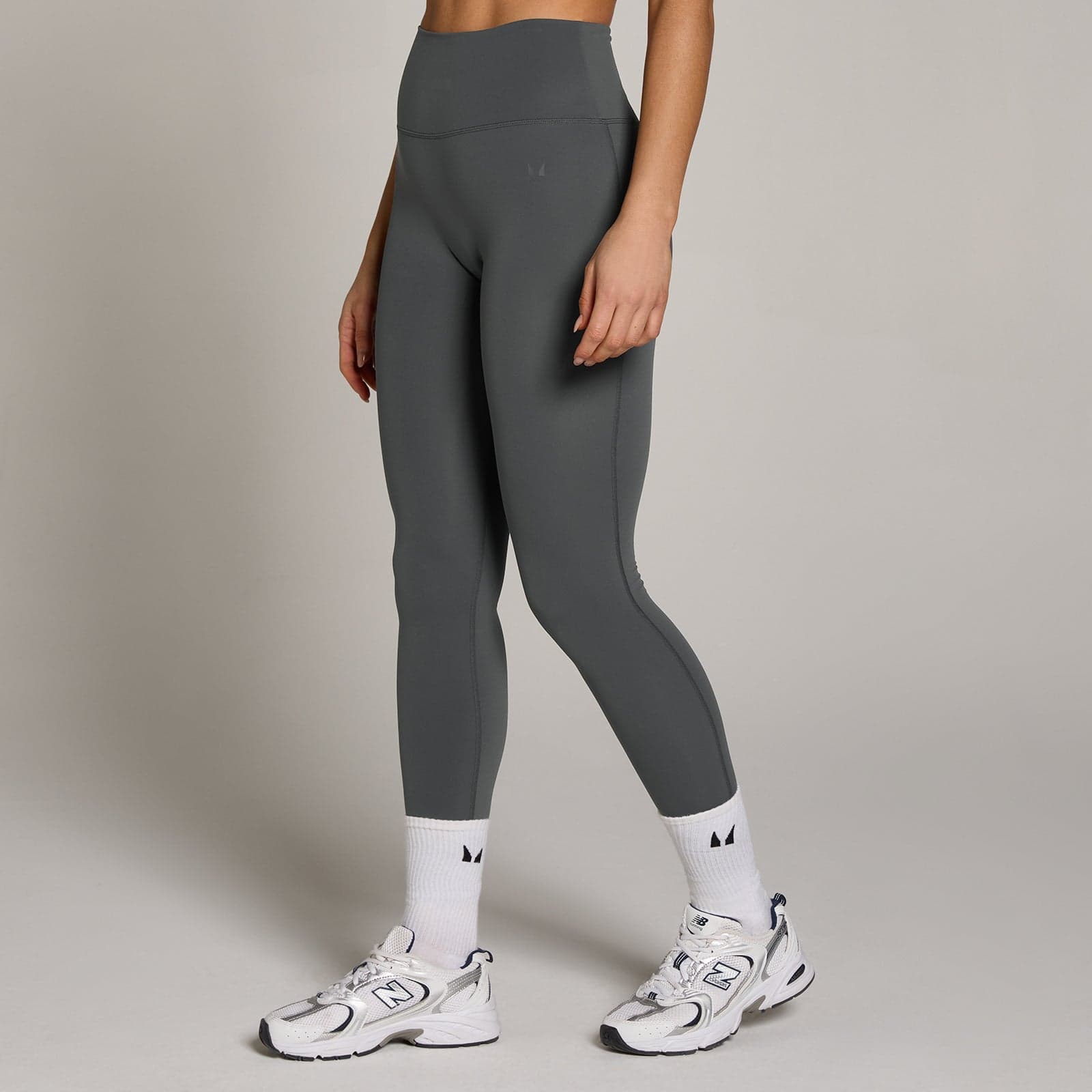 Mp Damen Tempo Hoch Geschnittene Leggings - Dunkelgrau - M