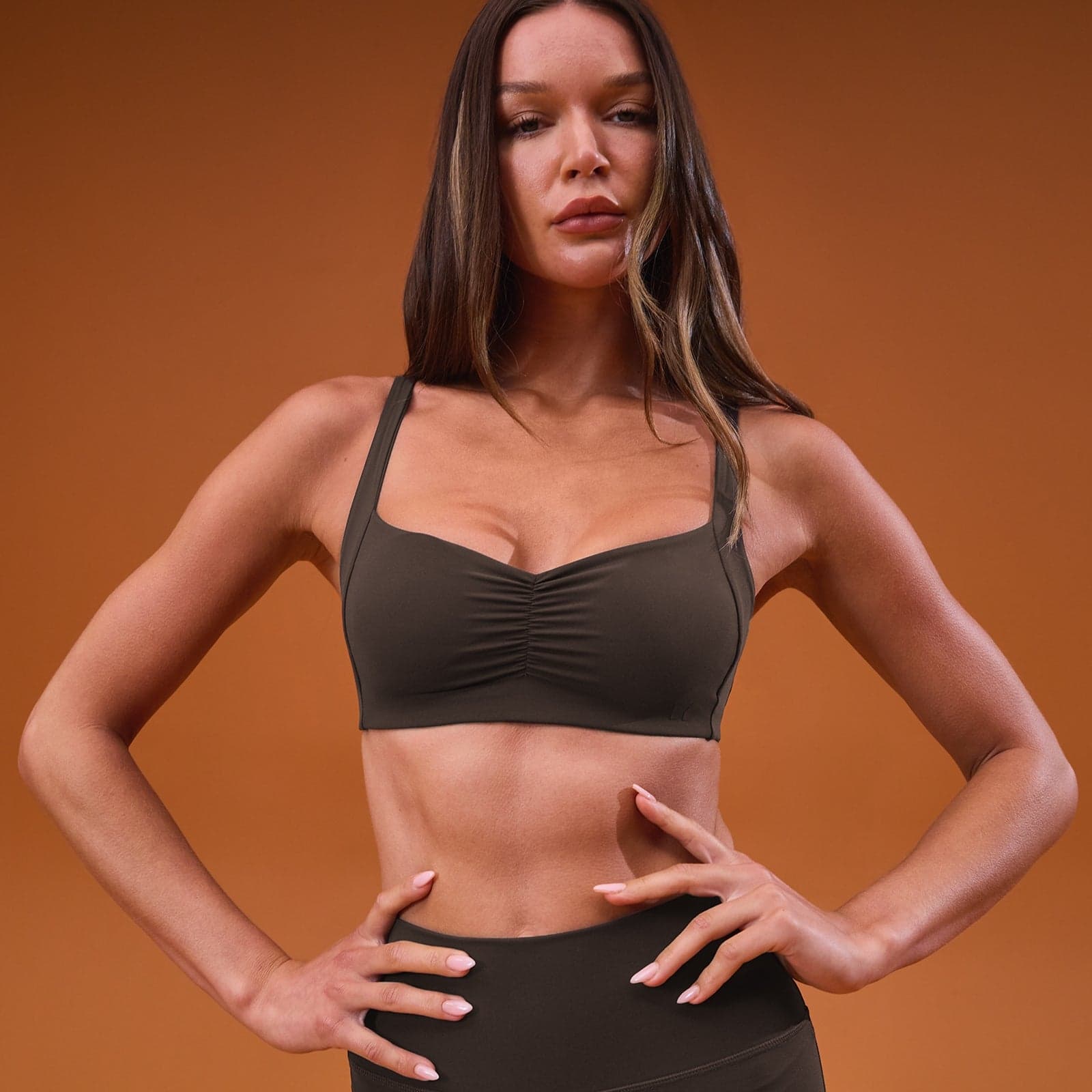 Mp Damen Tempo Scrunch Minimal Sport-Bh – Kakao - Xs