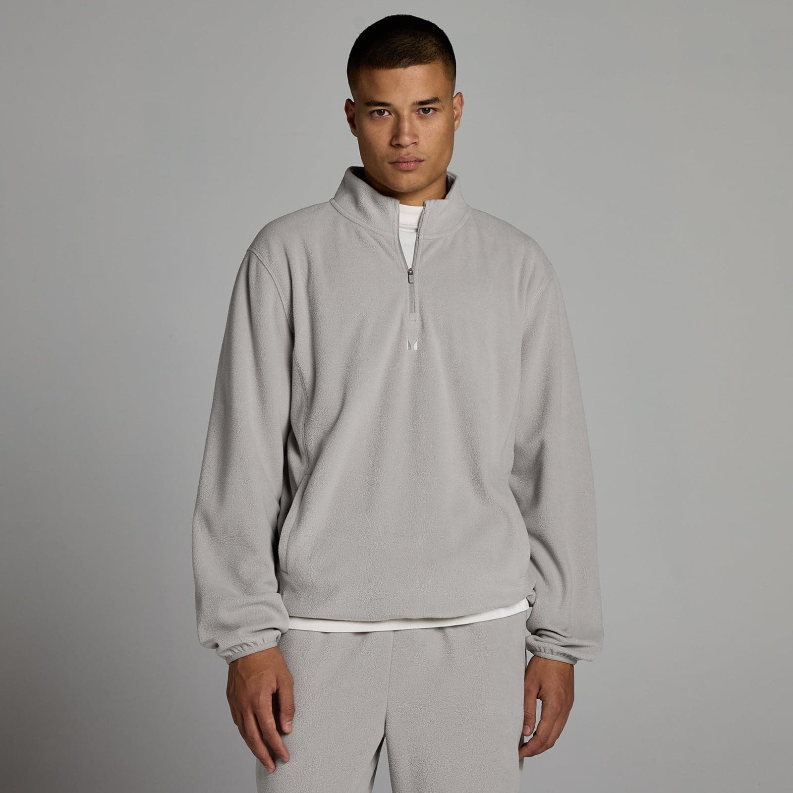 Mp Herren Fleece Mit 1/4-Reißverschluss – Grau - M