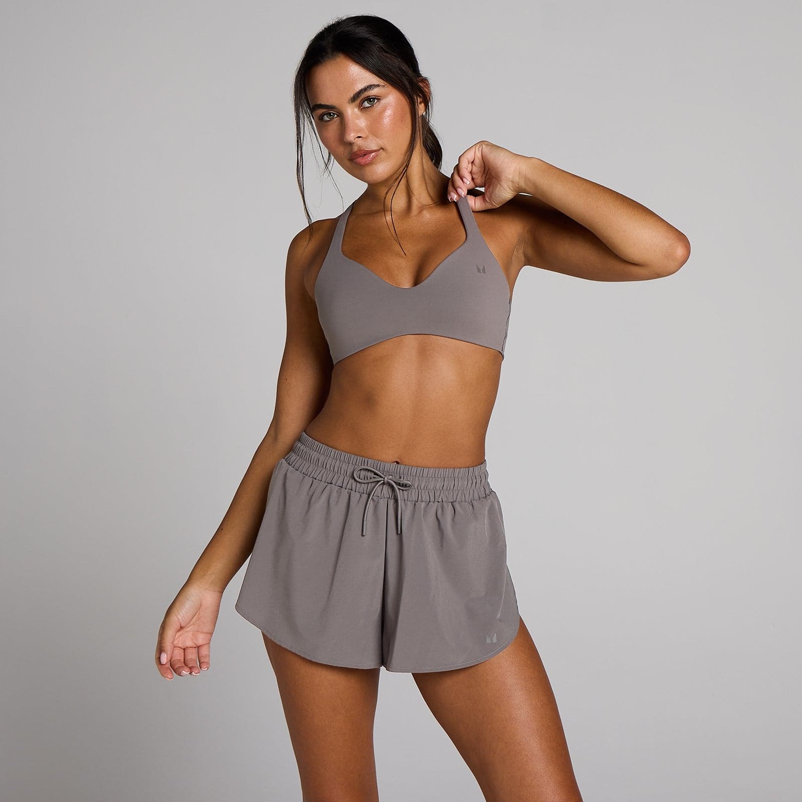 Mp Damen Tempo Sport-Bh Mit Gedrehtem Rücken-Detail – Dark Truffle - Xs
