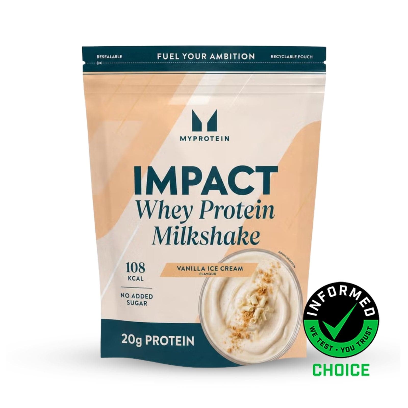 Impact Whey Protein - 120portionen - Vanilla Ice Cream (Milkshake)