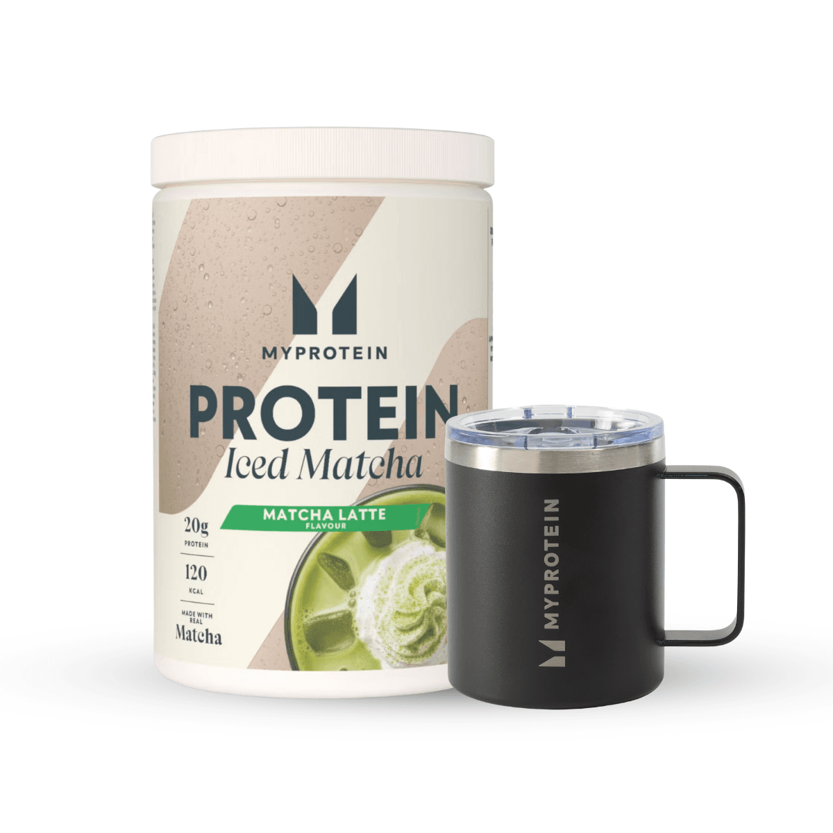 Protein Eiskaffee Bundle - 20portionen - Black Coffee Cup - Iced Matcha