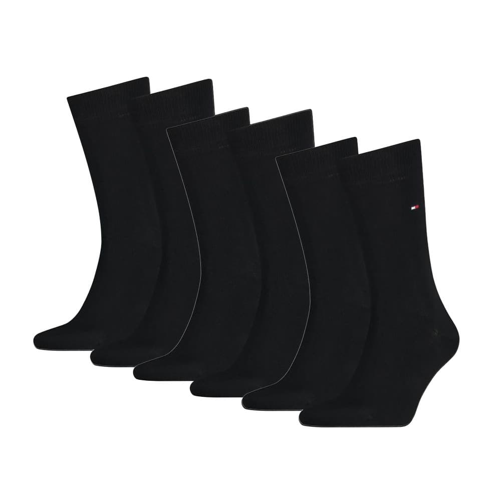 Klassische Herrensocken - 6 Paar - Schwarz - 43-46