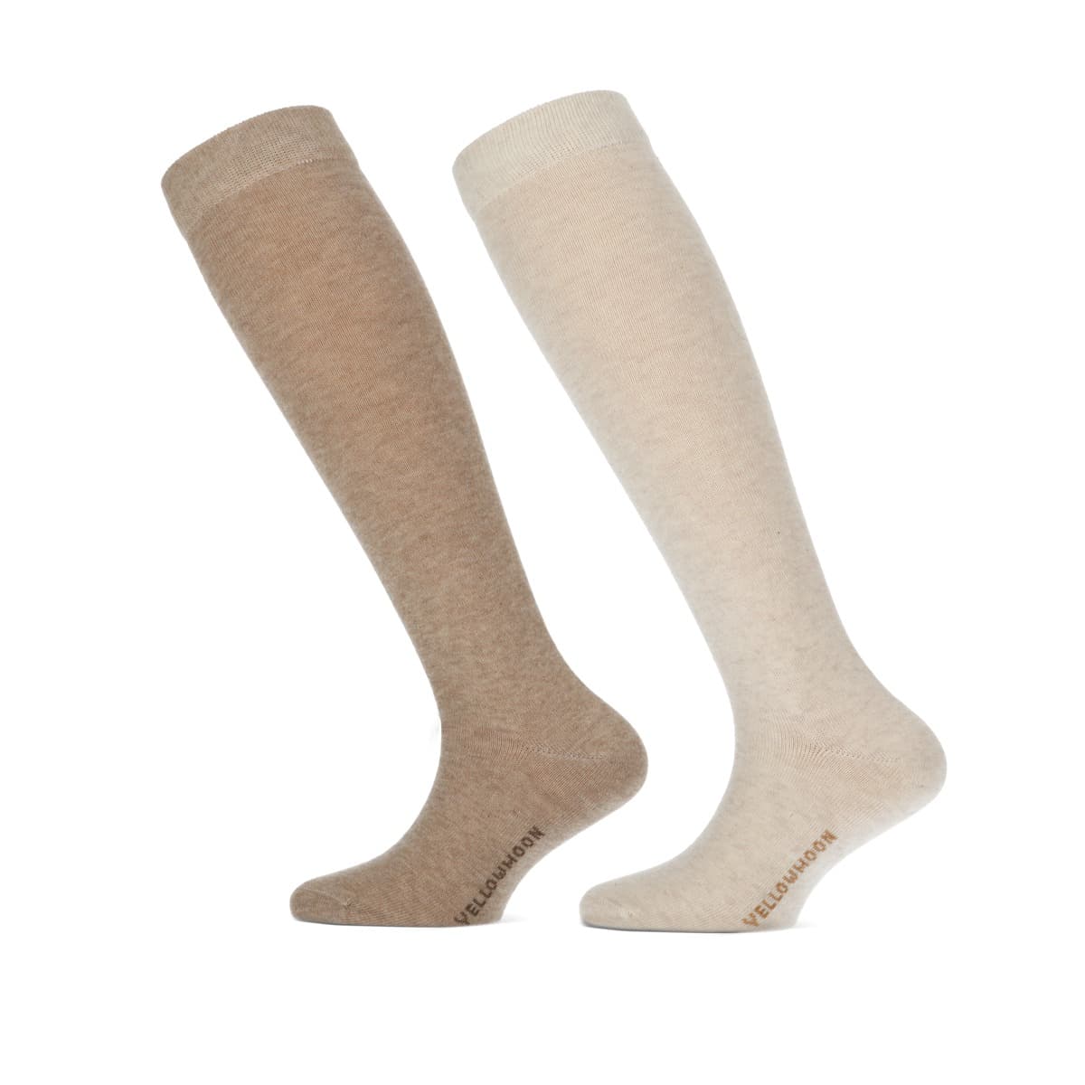 Kniestrümpfe Aus Baumwolle - Beige Meliert - 35-38 - 2 Paar