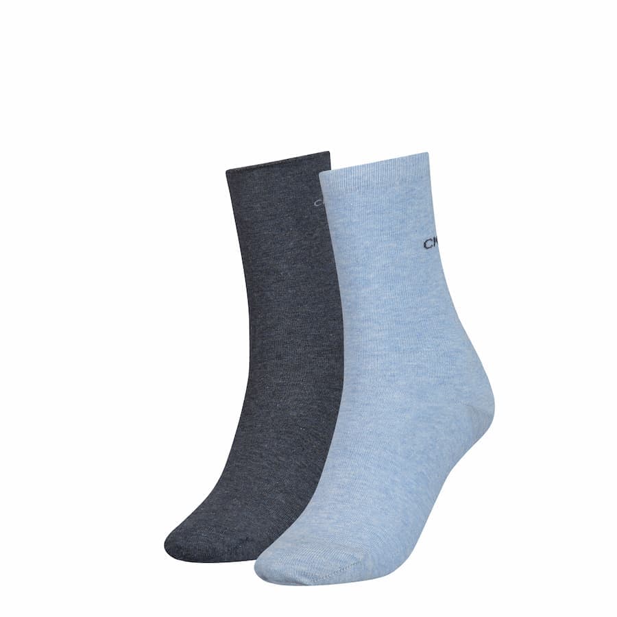 Klassische Damensocken 2 Paar – Hellblau – Einheitsgröße