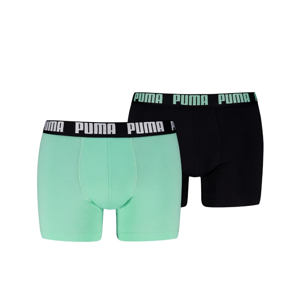 Herren Einfarbige Boxershorts Aus Biologisch Angebaueter Baumwolle - Mint Jelly - Schwarz - Xxl - 2 Paare