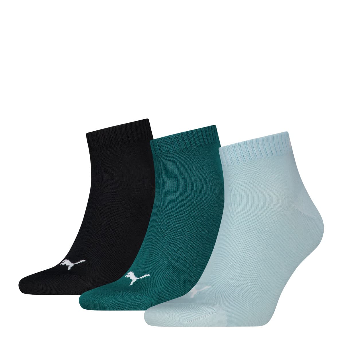 Unisex Viertelsocken 3 Paare – Anthrazit - Grau Melange – 35-38