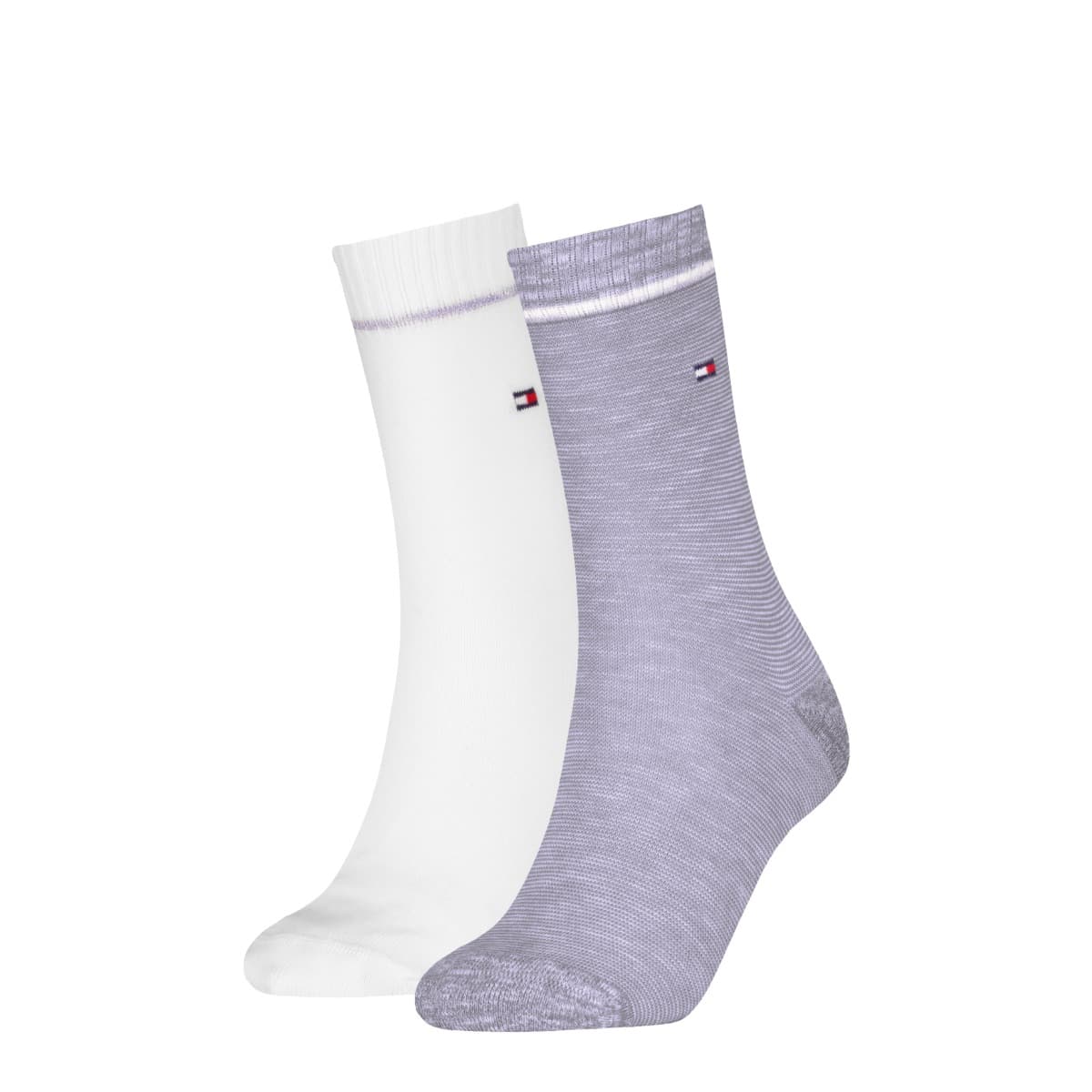 Damensocken Mit Dezenten Streifen - 2er Pack - Flieder - 39-42