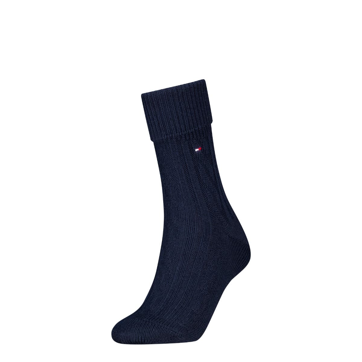Damenstrümpfe Mit Zopfmuster - Navy - 35-38