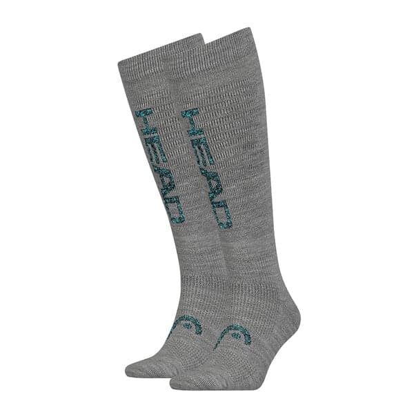 Unisex Skisocken Anfänger Logo – Grau – 39-42