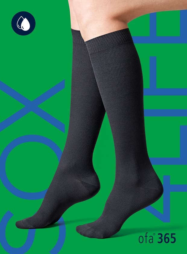 Unisex Stützstrümpfe Mit Aloe Vera - Schwarz - 42-44