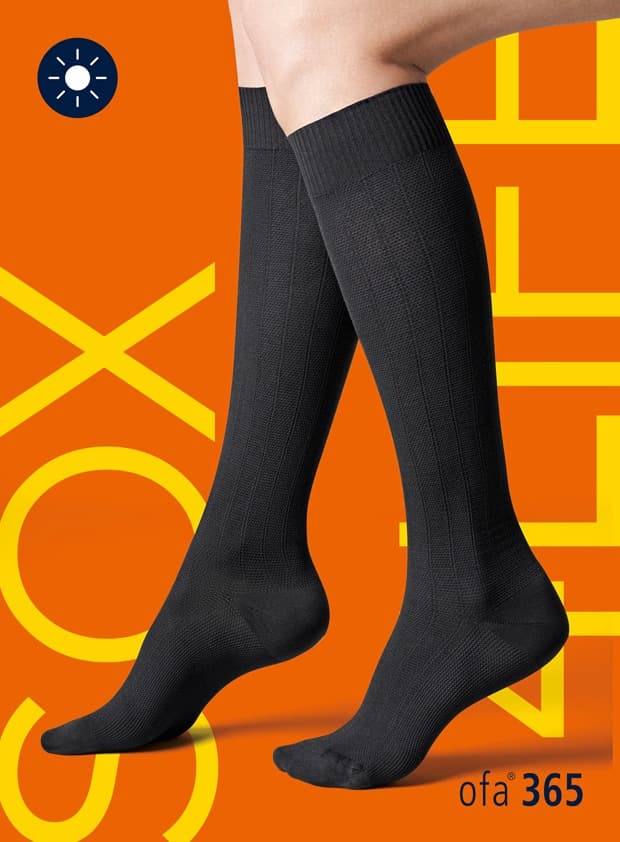 Unisex Stützstrümpfe Mit Mikrofaser - Schwarz - 39-41
