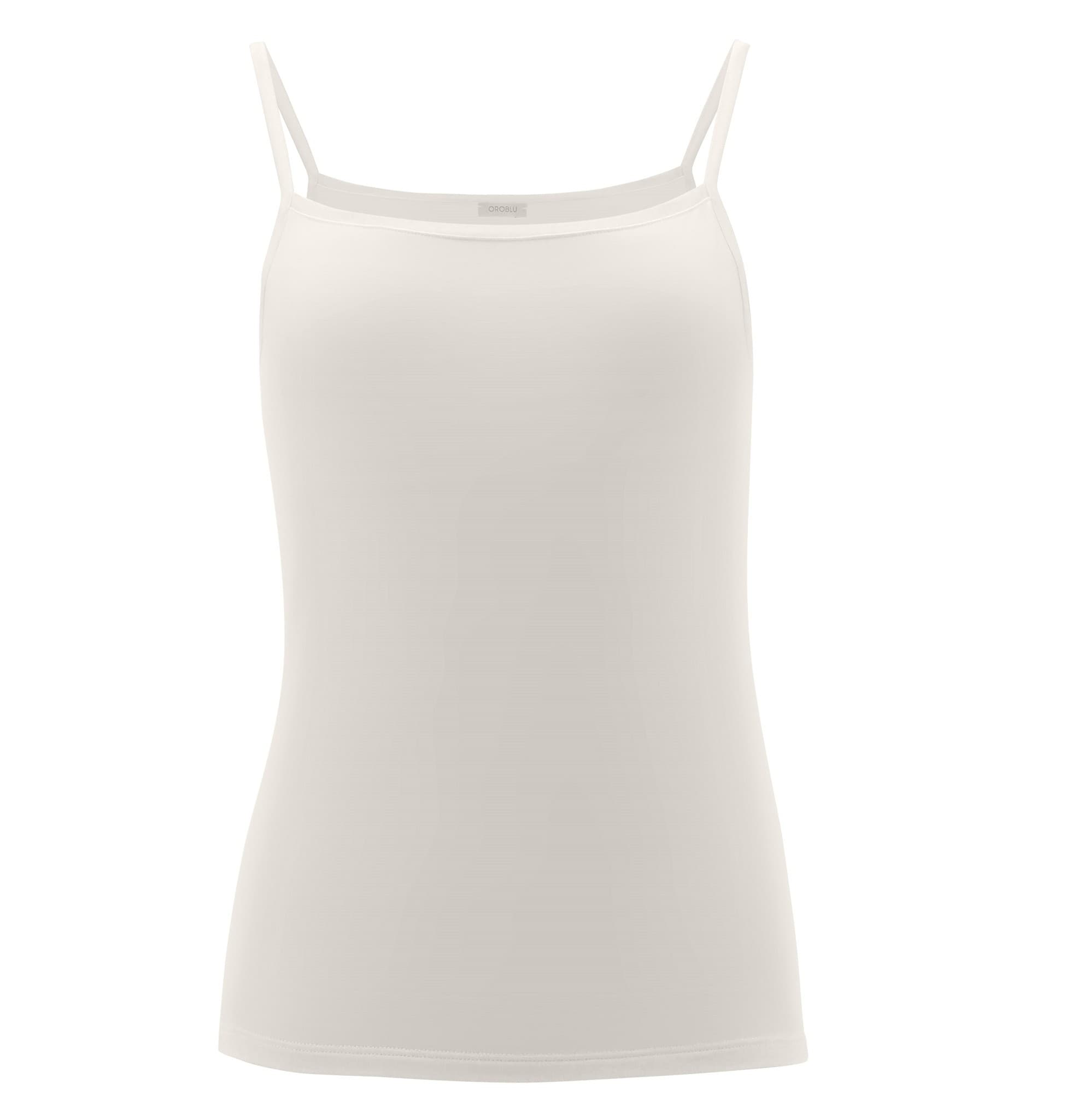 Perfekte Linienmodal-Oberteil - Transparente Kante – Weiß – Xl