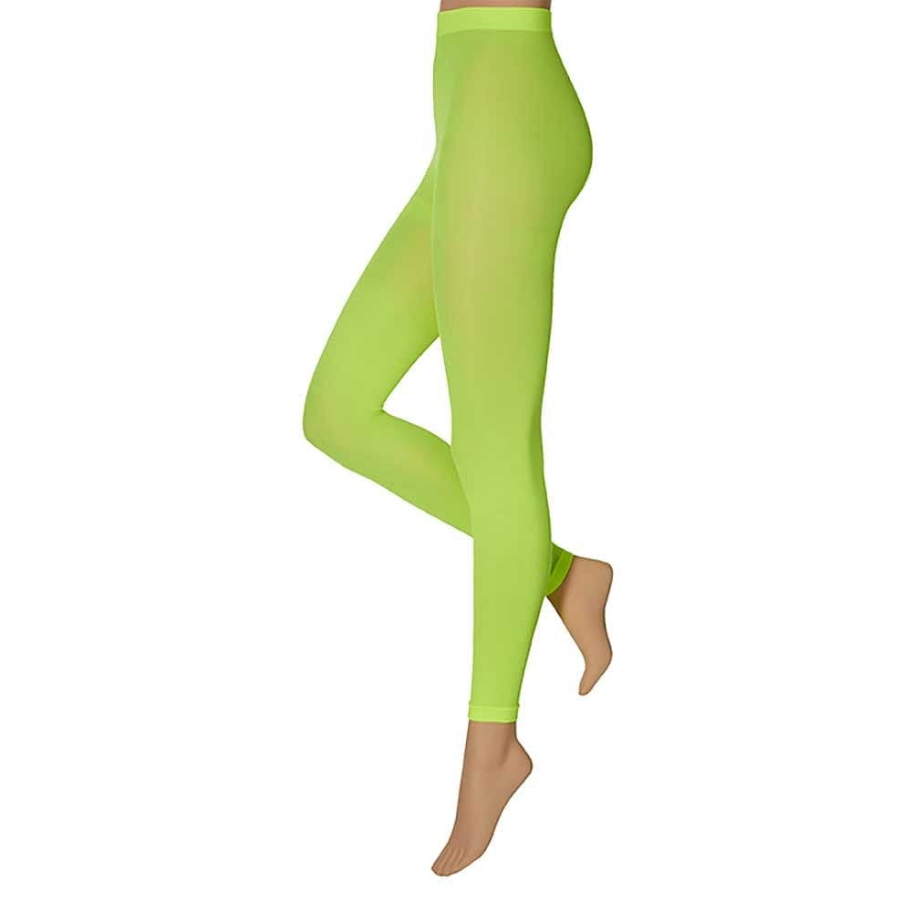 60 Denier Leggings – Fluoreszierendes Gelb – L-Xl
