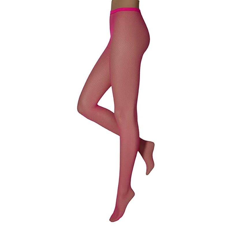 Schöne Netzstrumpfhose – Fluoreszierendes Pink – L-Xl