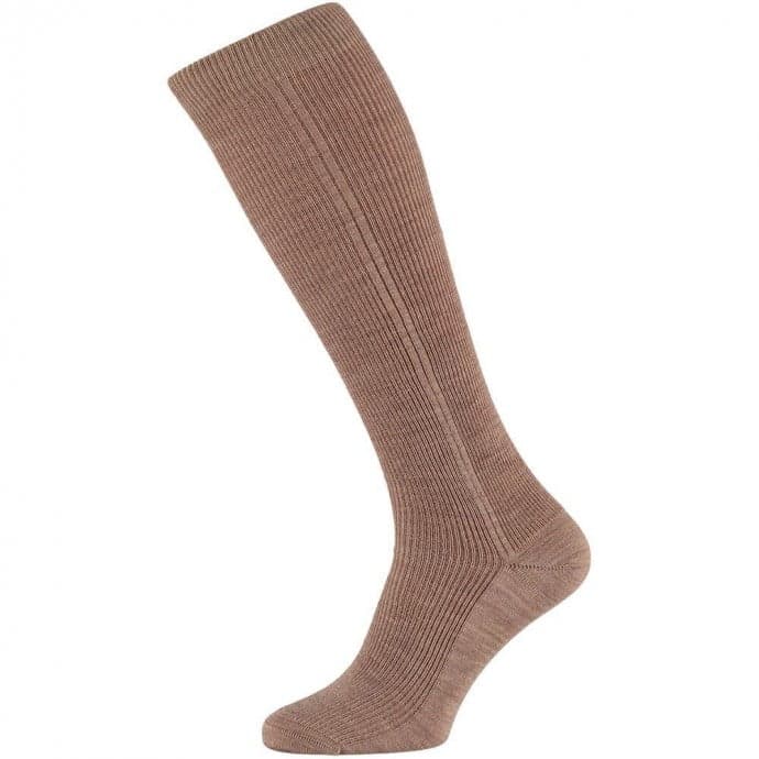 Herren Kniestrümpfe Aus Wolle – Mittelbeige – 45-47